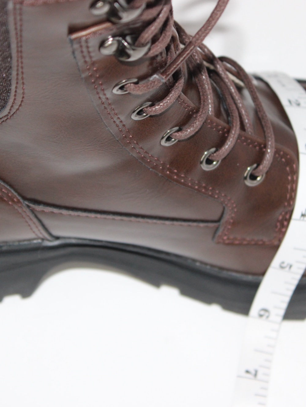 Brand New (NWOT or Box) Journee Collection Brown Lace-Up Combat Ankle Boots - Picture 10 of 11